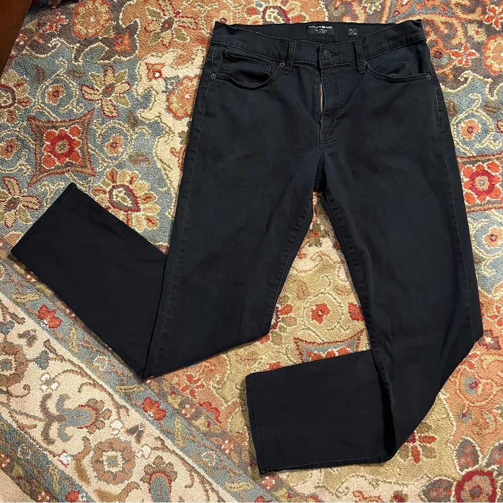 Lucky Brand 121 Slim Straight Black Jeans 32x32 soft fabric